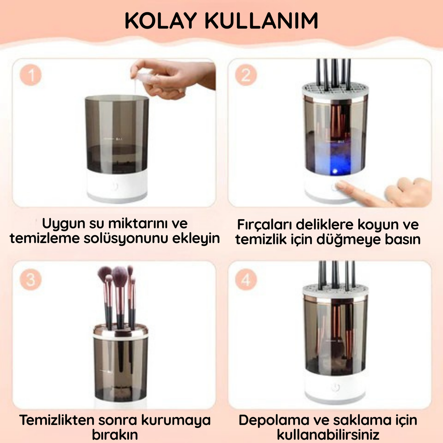 LunaClean Elektrikli Makyaj Fırçası Temizleme Makinesi